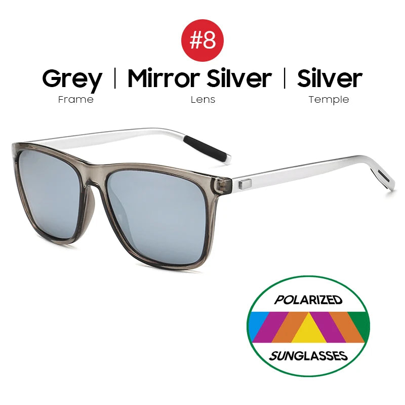 Men's Classic Square Polarized Sunglasses