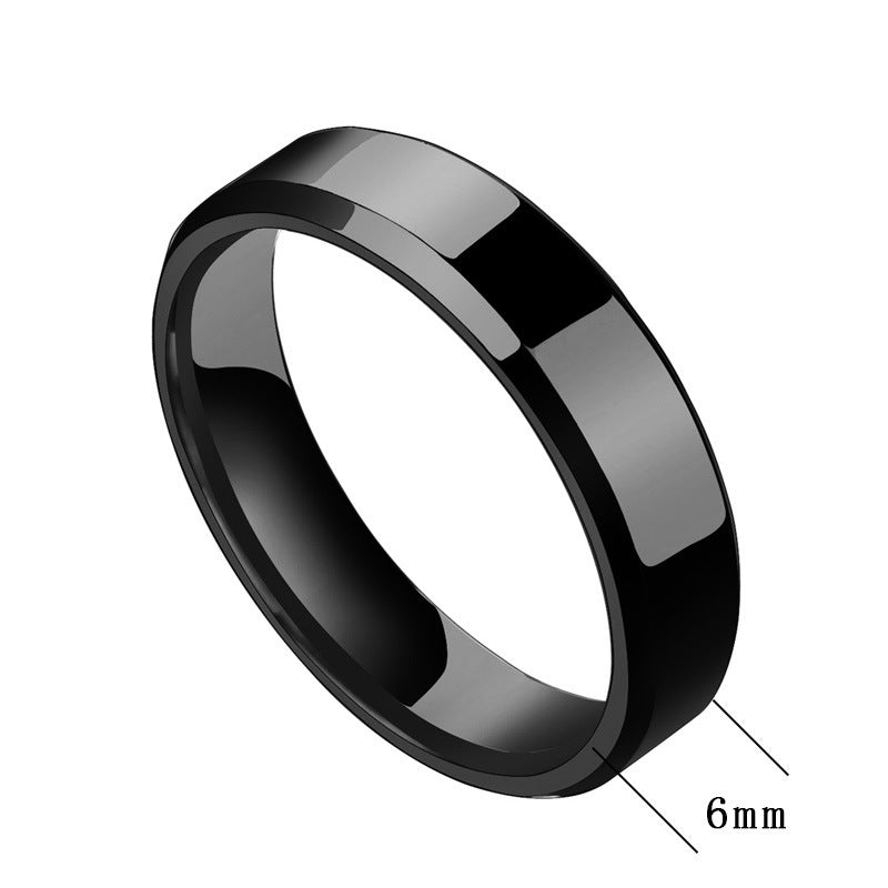 Niche Stainless Steel Couple Ring | Geometric Unisex Multi-Colour