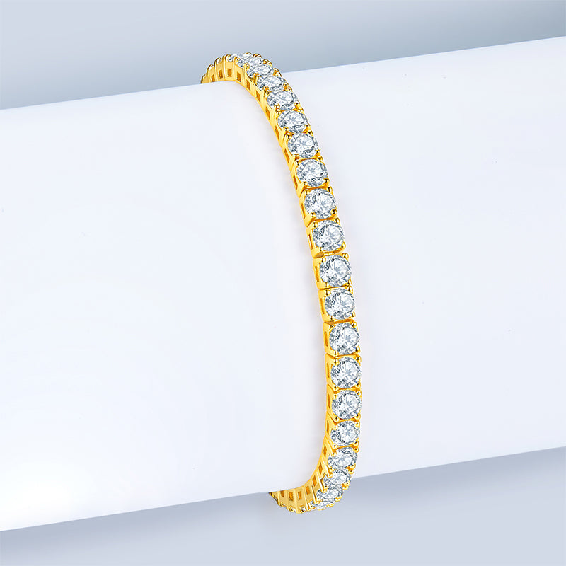 1Unique Luxury Fashion Mosan Diamond S925 Silver Bracelet Prohibit TikTok sales