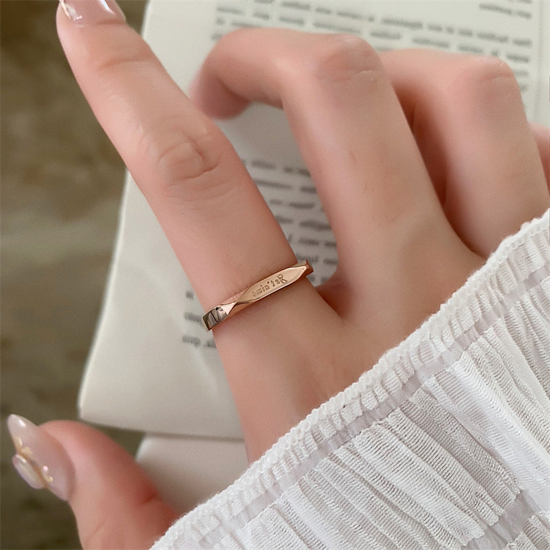 French 'I Love You' Ring | Titanium Steel Gold Rose Gold Silver