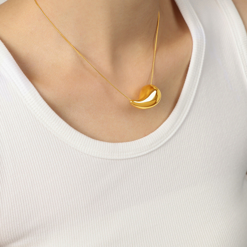 Geometric Droplet Pendant Necklace for Women