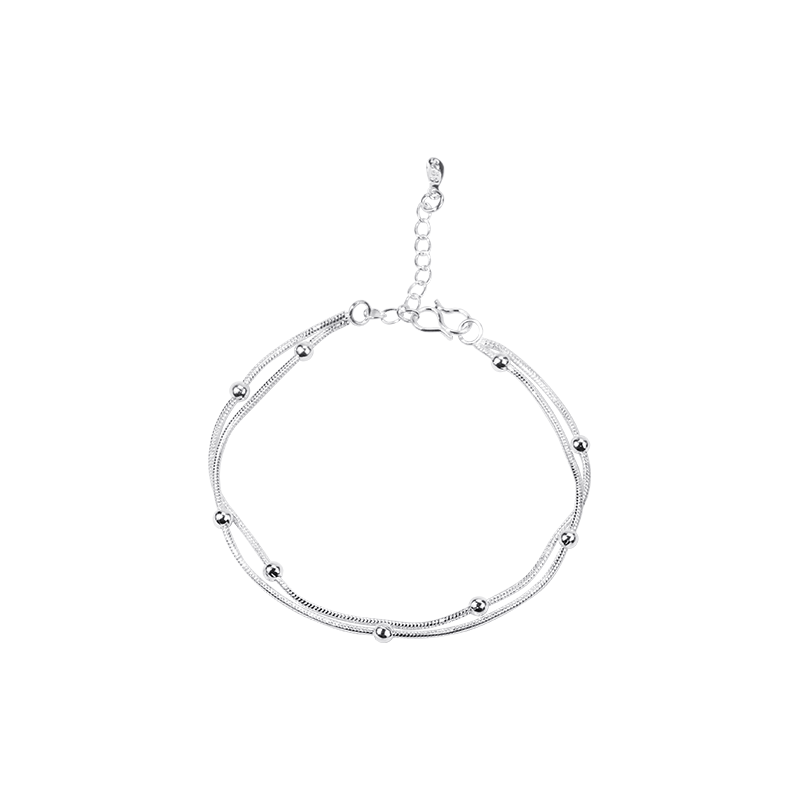 Korean Silver Plated Anklet | Copper Geometric Natural