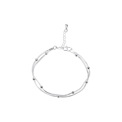 Korean Silver Plated Anklet | Copper Geometric Natural
