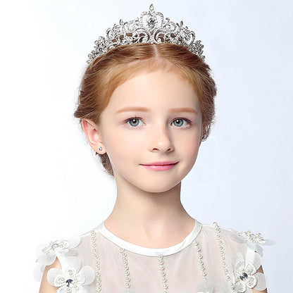 Flower Girl Crown Garland | Crystal Bead Alloy 16cm Adjustable