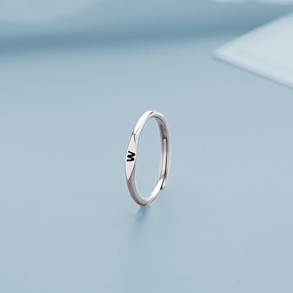 26 Letters Initial Ring | Copper Adjustable Women's Personalised