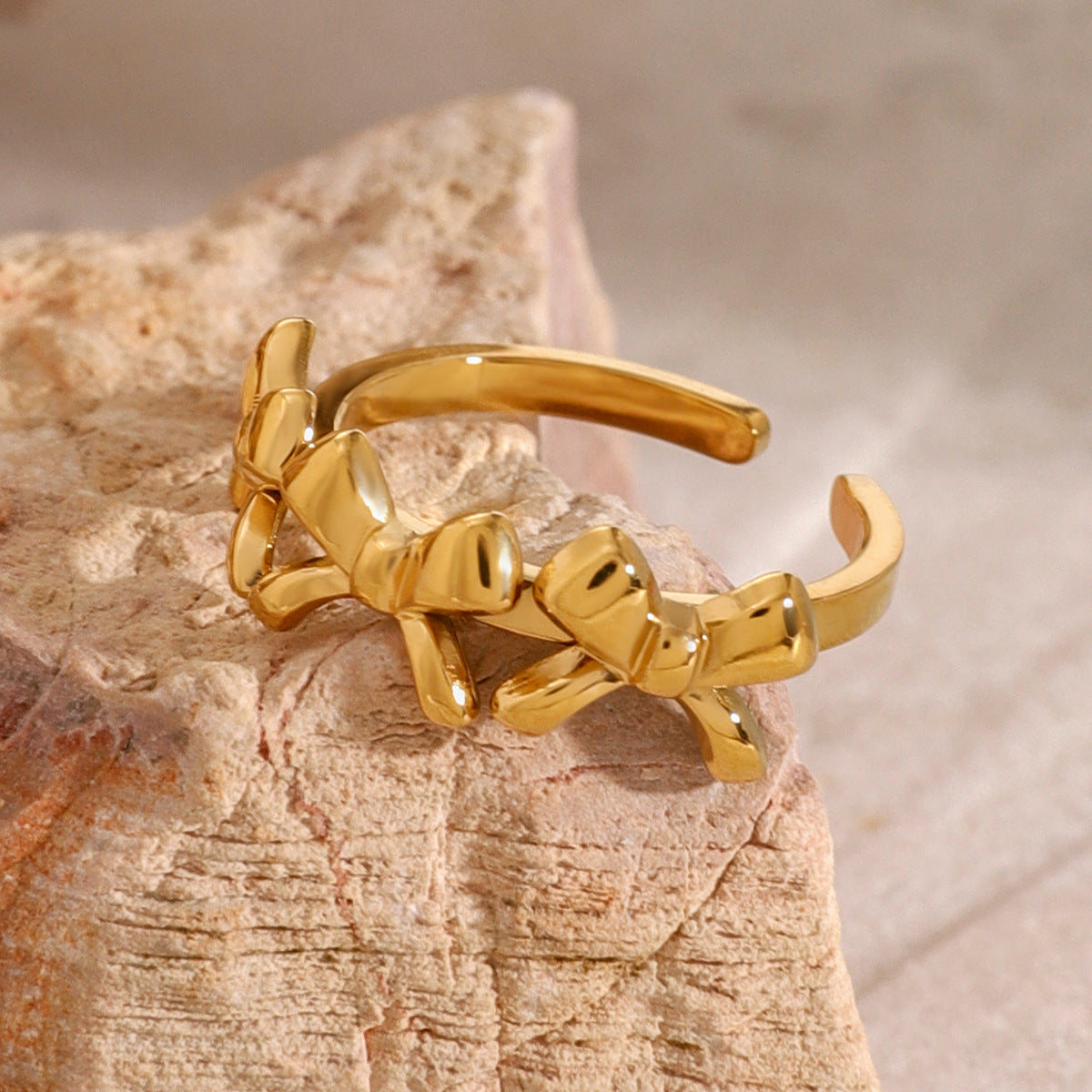 Marcella Bow Ring | Stainless Steel Elegant Band