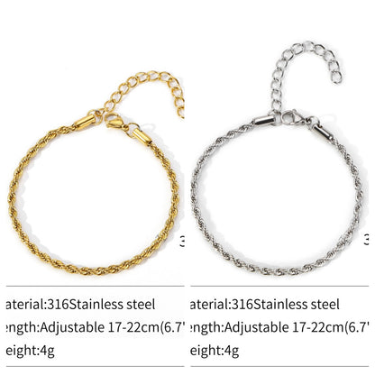 Stainless Steel 18K Cuban Chain Bracelet | Hemp Flower Design
