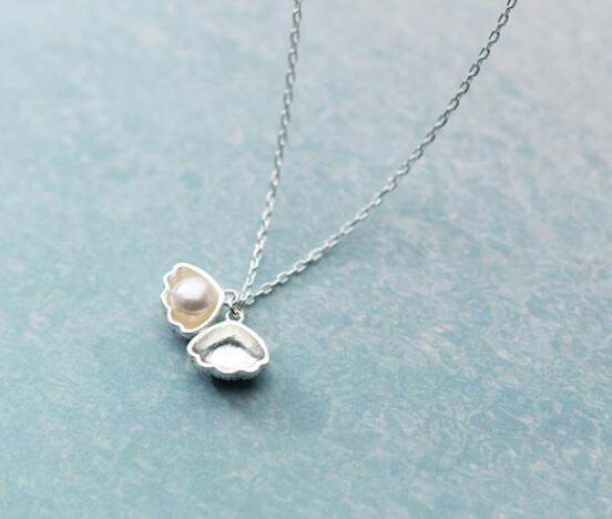 Personalised S925 Silver Shell Pendant Necklace for Women