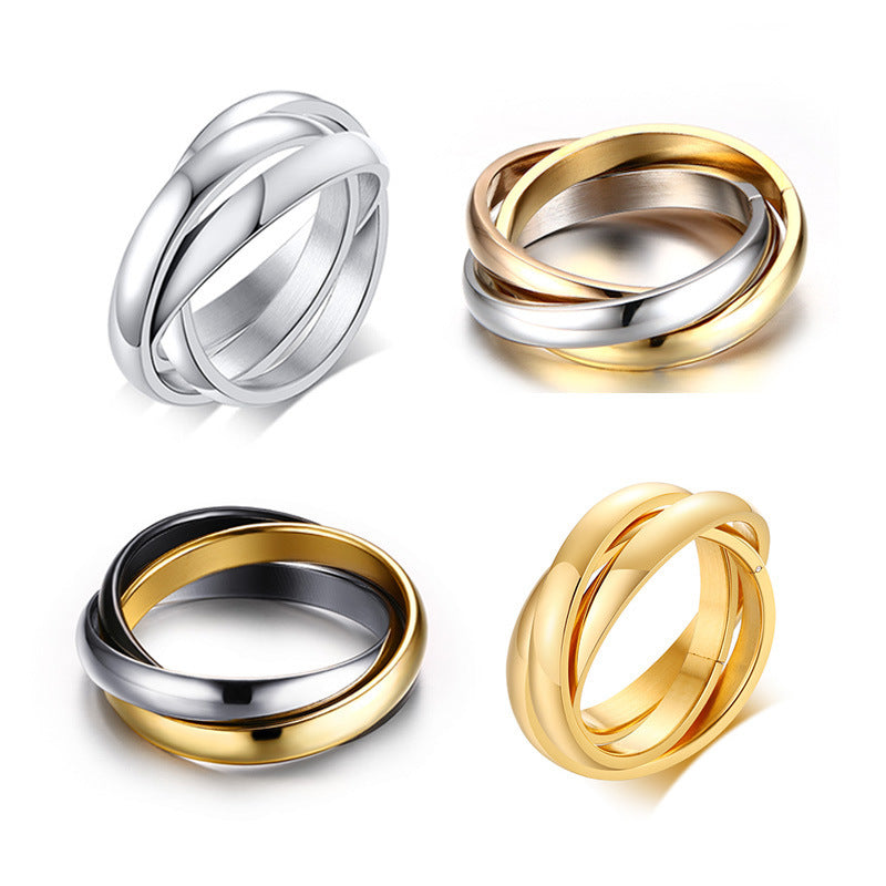Three-in-One Winding Ring | Titanium Steel Unisex Multi-Style