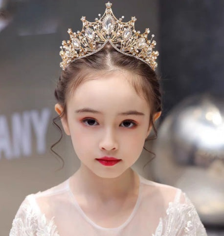 Princess Diamond Crown | Alloy Pearl Crystal Korean 13.2cm