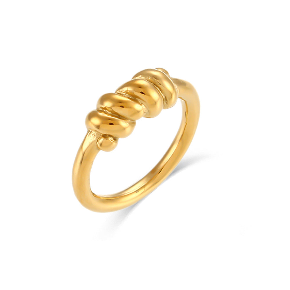 Lacrima Winding Ring | Stainless Steel Women's Gold