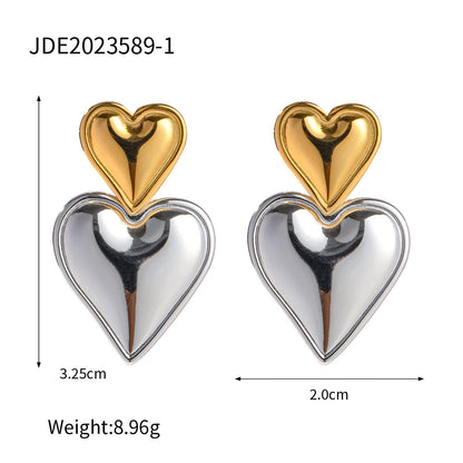 Zofia Heart Earrings | Stainless Steel INS Style Love Stud