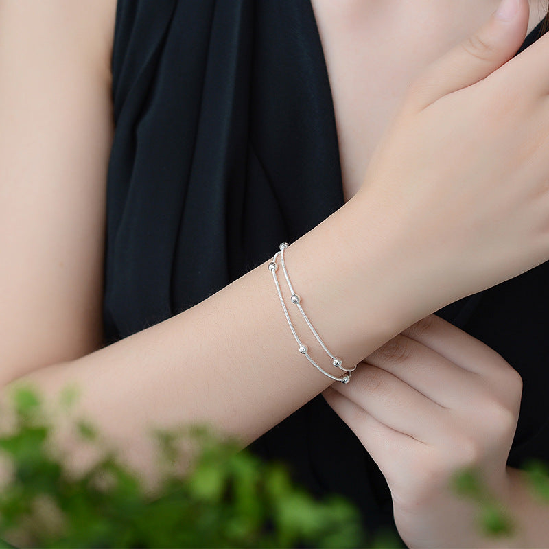 Korean Silver Plated Anklet | Copper Geometric Natural
