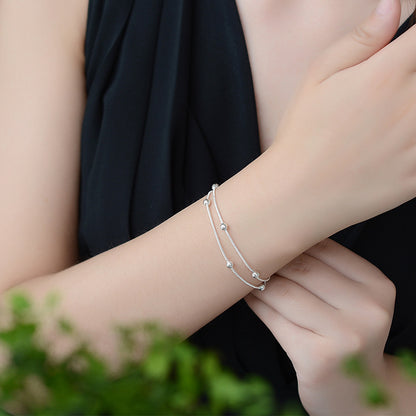 Korean Silver Plated Anklet | Copper Geometric Natural