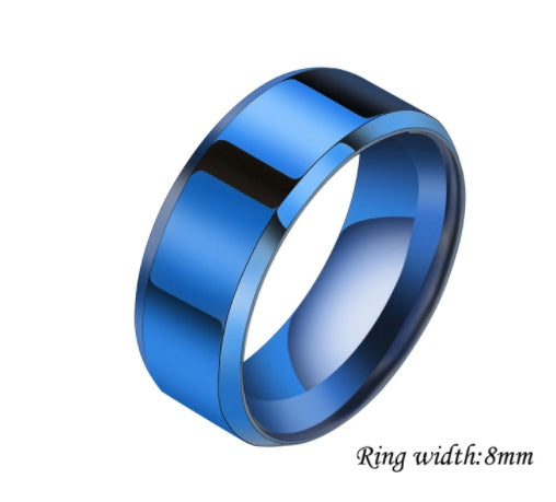 Niche Stainless Steel Couple Ring | Geometric Unisex Multi-Colour