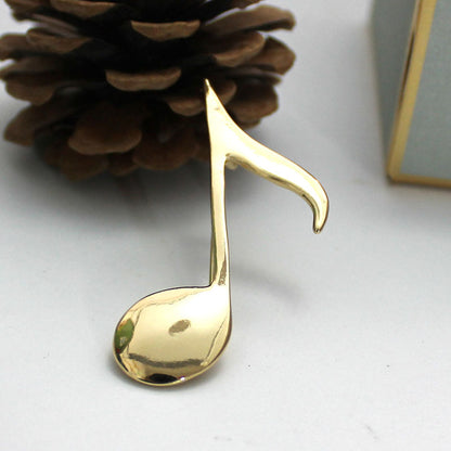 Musical Note Brooch | Alloy Electroplated Yellow Celebrity Street