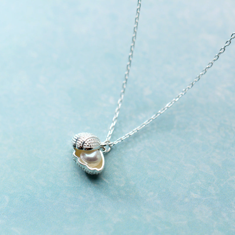Personalised S925 Silver Shell Pendant Necklace for Women