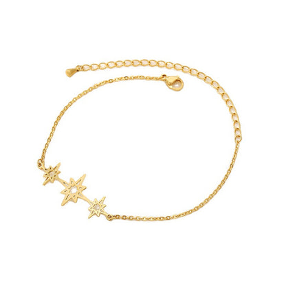 Star Pendant Chain Bracelet in Stainless Steel for Women