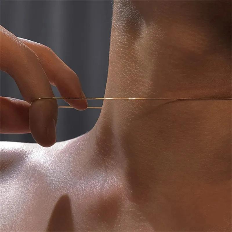 18K Gold Plated Snake Chain Necklace for Men