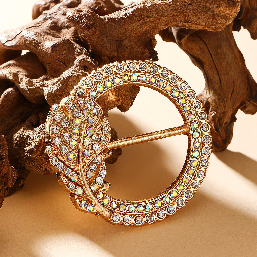 Butterfly Waist Clip Brooch | Alloy Diamond Korean Unisex