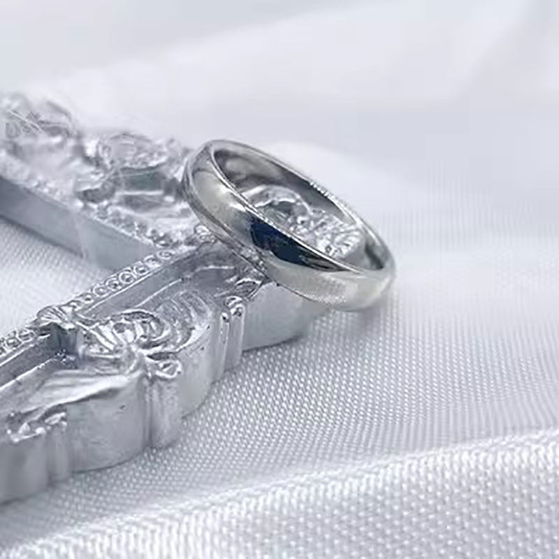 Titanium Steel Simple Ring | Unisex Silver Band