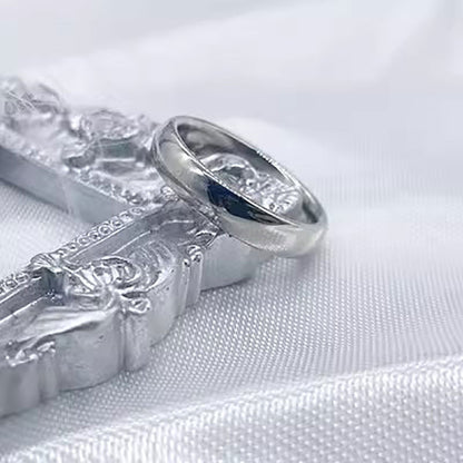 Titanium Steel Simple Ring | Unisex Silver Band