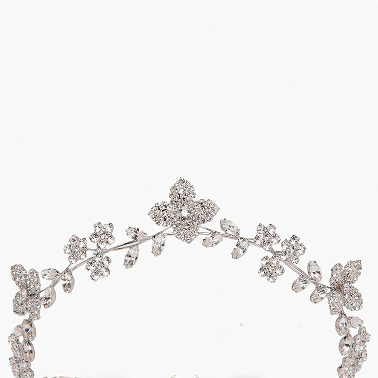 Crystal Zircon Flower Hair Band | Water Diamond Gold Silver 30g