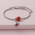 Strawberry Charm Bracelet | Cute Fruit Design for Women
