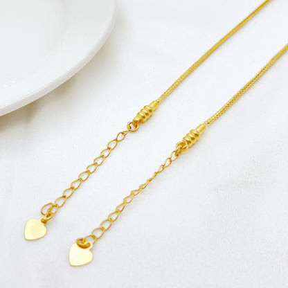 Alluvial Gold Snake Bone Bracelet with DIY Bead Threading