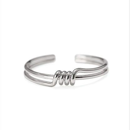 Minimal Art Knotted Bracelet in Stainless Steel