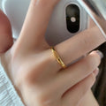 French 'I Love You' Ring | Titanium Steel Gold Rose Gold Silver