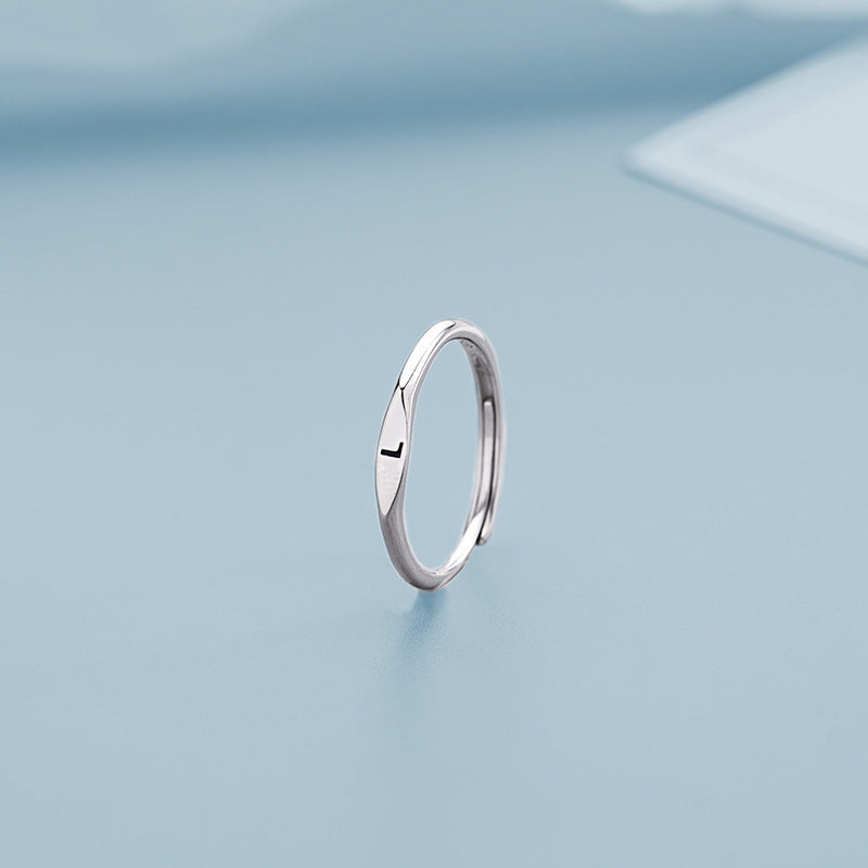 26 Letters Initial Ring | Copper Adjustable Women's Personalised