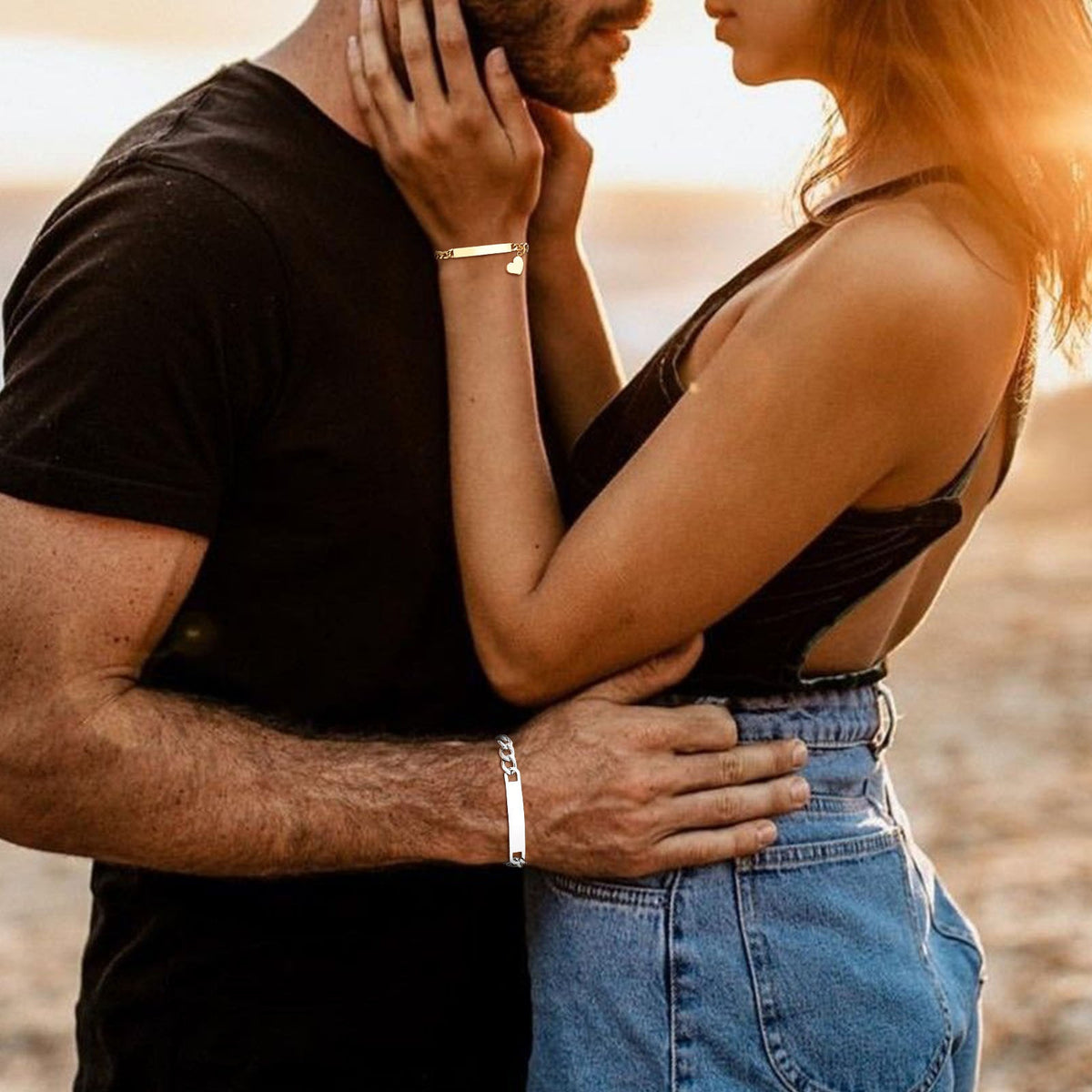 Custom Personalized Couple Bracelet Set 2 | Valentine's Day & Anniversary Gift