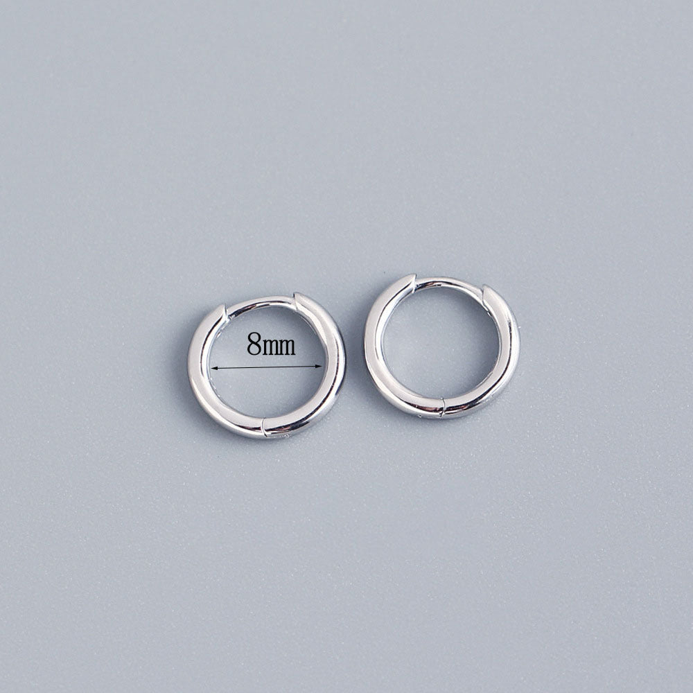 Korean Diamond Embedded Earrings | Copper Gold Silver Versatile