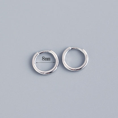 Korean Diamond Embedded Earrings | Copper Gold Silver Versatile