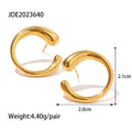 Gold Pearl Diamond Stud Earrings | Stainless Steel INS Style
