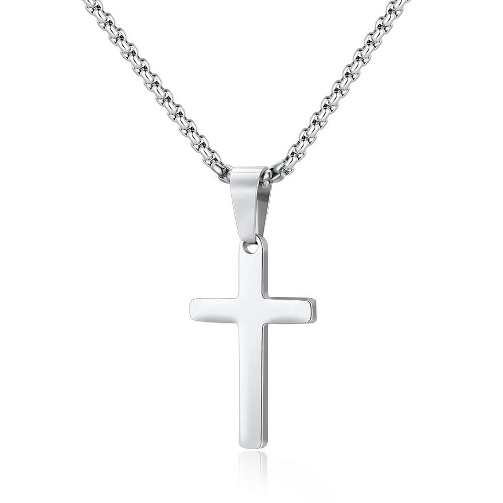 Cross Pendant Necklace in Titanium Steel