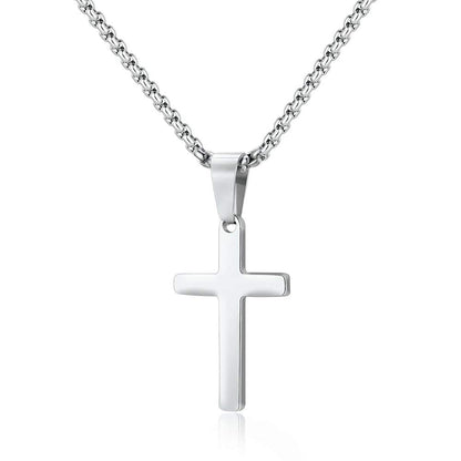 Cross Pendant Necklace in Titanium Steel