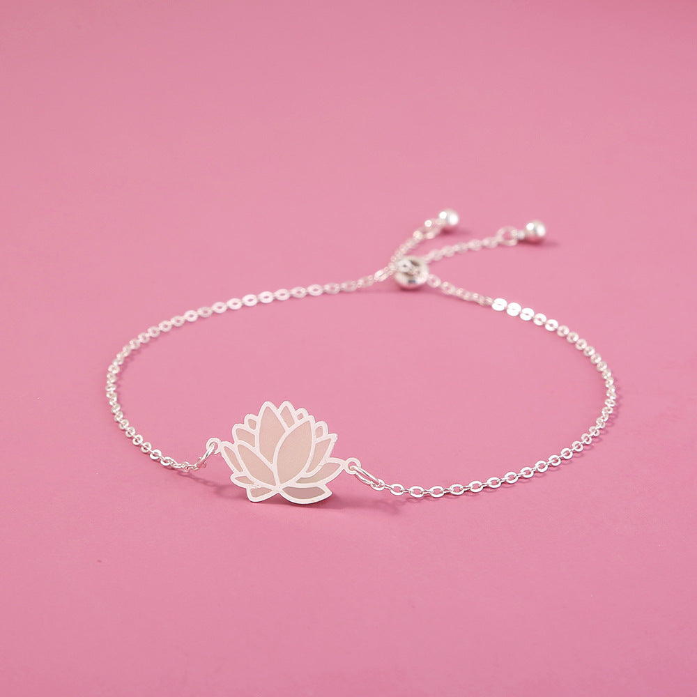 Luminous Lotus Pull Bracelet in Copper
