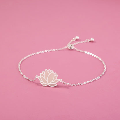 Luminous Lotus Pull Bracelet in Copper