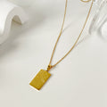 Star Eye Embossed Pendant Necklace in Stainless Steel | Gold