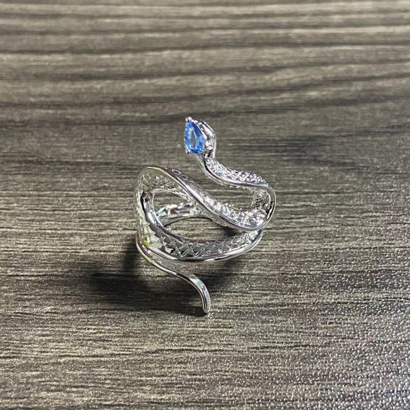 Snake Pattern Ring | Alloy Women's Electroplated Platinum