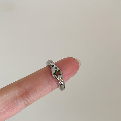 Heart-Shaped Zircon Ring | Real Gold Plated Alloy Oval Star