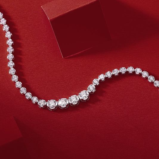 In The Name Of Light Moissanite Necklace | S925 Silver Platinum 40cm