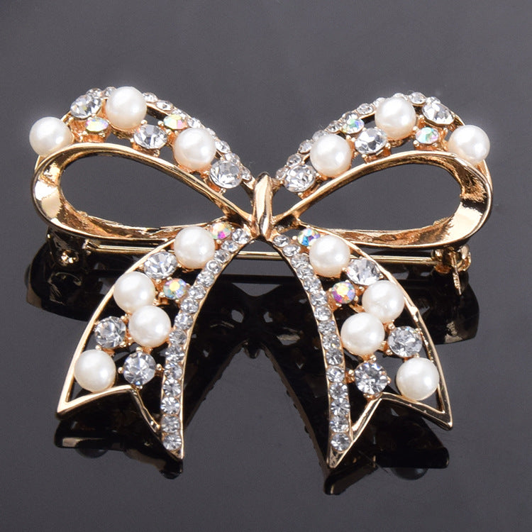 Bow Pearl Brooch | Alloy Graceful All-Match Fashion