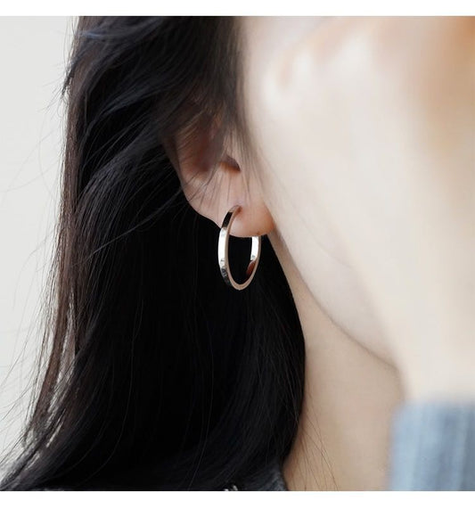 French Hoop Earrings | Copper U-Shape Gold Silver Niche