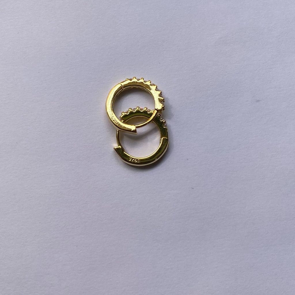 Korean Diamond Embedded Earrings | Copper Gold Silver Versatile