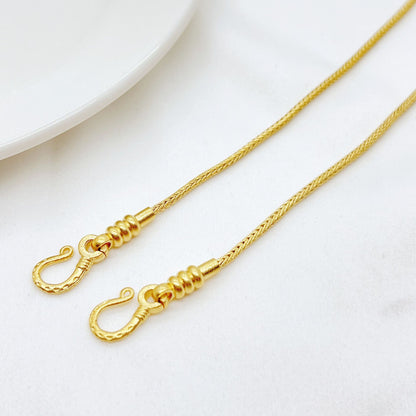 Alluvial Gold Snake Bone Bracelet with DIY Bead Threading