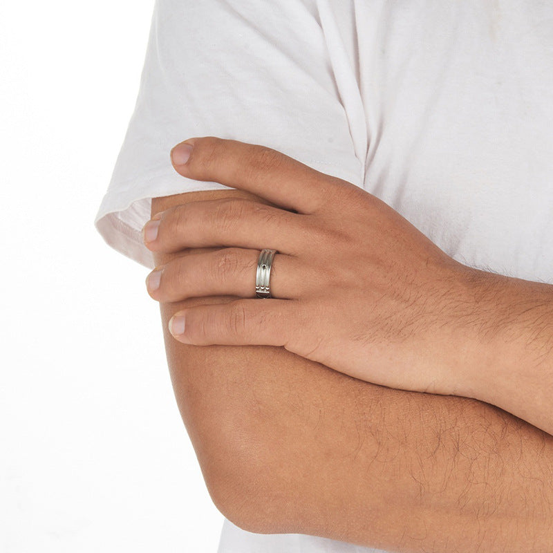 Festive Silver and Gold Ring | Alloy Unisex Geometric Sizes 6–12