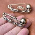 Halloween Vintage Skull Brooch | Zinc Alloy Gold Silver Unisex